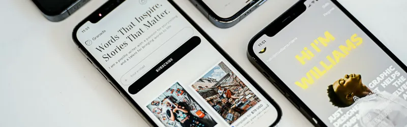 Responsive design across laptop, tablet, and smartphone