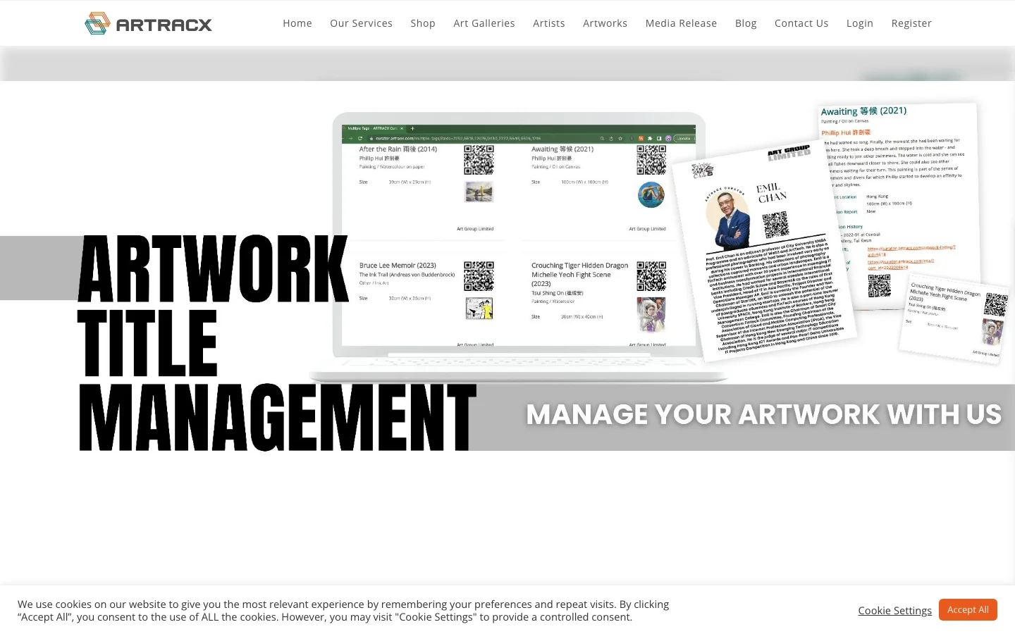 ARTRACX artwork title management platform